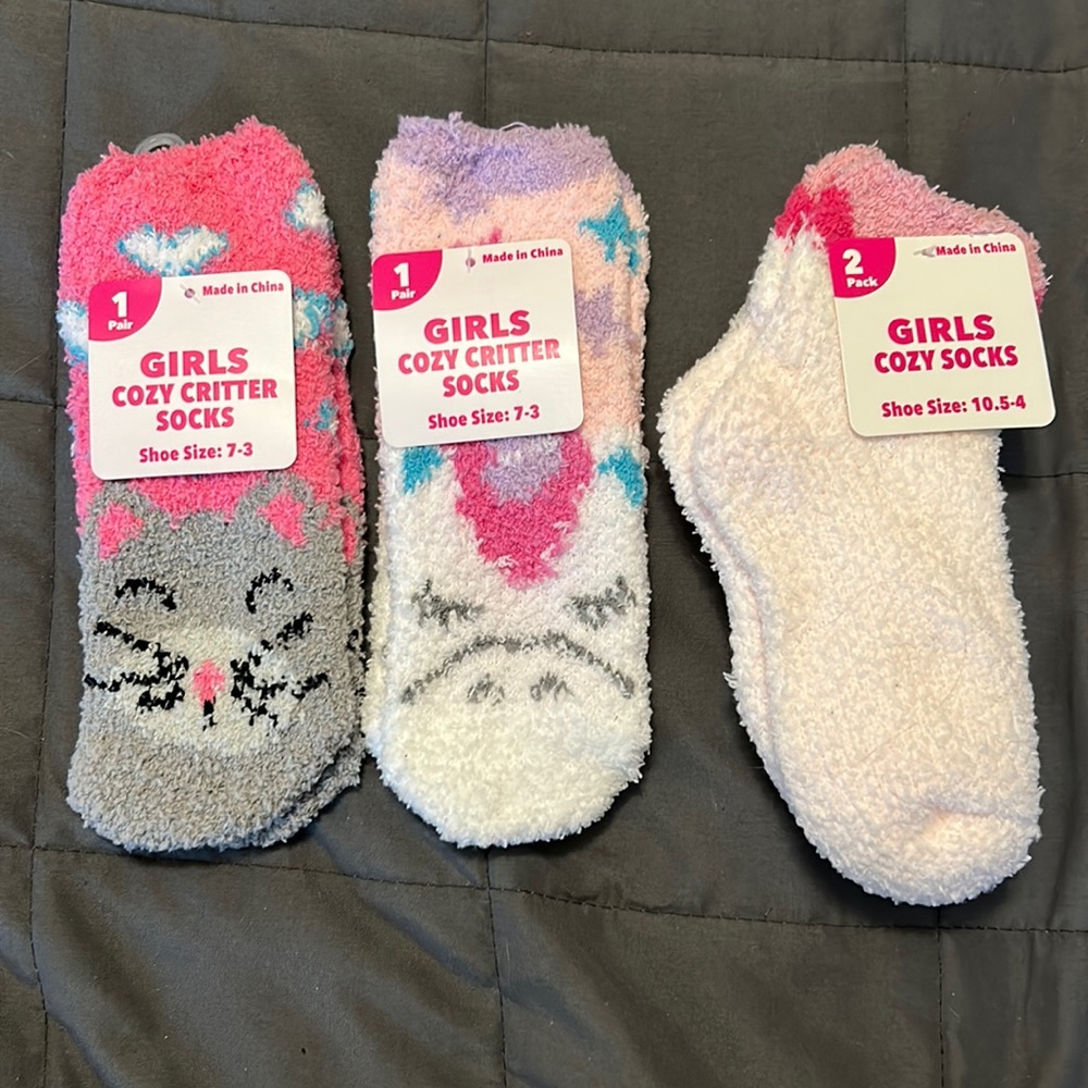 Girls Fuzzy Socks Bundle